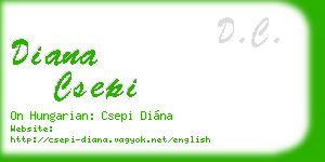 diana csepi business card
