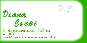 diana csepi business card